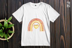 Boho Rainbow Heart Clipart PNG Product Image 3