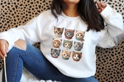 Cozy Knitted Kittens Cute Cat Portraits Clipart Product Image 5