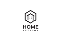 Home Hexagon Logo Design Vector Template Product Image 3