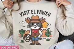 Visit El Pawso PNG, Funny Cat Sublimation PNG Product Image 1