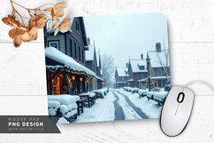 Sparkling Winter Landscape with Ice Crystals Mouse Pad PNG Product Image 1