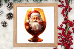 Christmas Wine Cup Sublimation Clipart Product Image 3