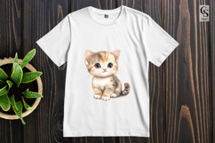 Cute Watercolor Baby Cat Clipart Sublimation PNG Product Image 2
