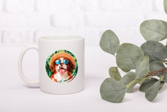 Tropical Saint Bernard Dog llustration, Saint Bernard PNG Product Image 3