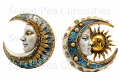 Moon, Sun, Stars, Fantasy, Ephemera, PNG, Clipart Product Image 3