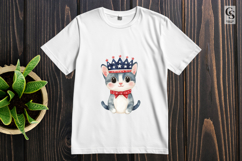 Patriotic Cat Crown Clipart PNG Product Image 3