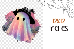 Halloween Ghost PNG, Glitter Halloween Ghost T-Shirt PNG Product Image 3