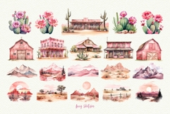Pastel Western Watercolor Clipart Product Image 3