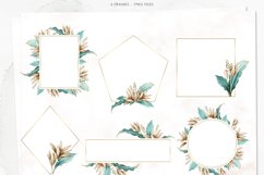 Mint and Ivory Flowers Clipart, Lilys Clip Art Product Image 3