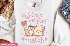 We&#039;re a perfect match PNG, Retro Valentine PNG Product Image 3