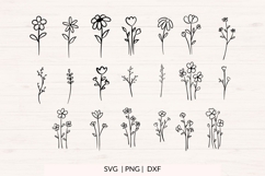 Flower Doodle Bundle - 40 Minimalist Floral SVG Files Product Image 3