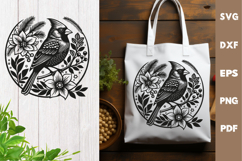 Cardinal Bird laser SVG PNG| Christmas Design Product Image 4