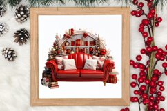 Christmas Cardinal Watercolor Clipart, Christmas Cardinal Product Image 3
