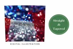 Patriotic Tumbler Wrap, Glitter American Tumbler Sublimation Product Image 3