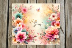 Watercolor Flowers | 4 gentle tumbler Sublimation designs P Product Image 4