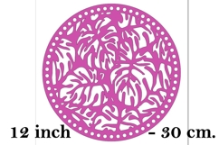 Basket base round monstera digital file 12 inch 30 cm bottom Product Image 3