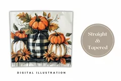 Watercolor Pumpkins Tumbler Design, Fall Tumbler Sublimation Product Image 3