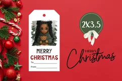 Cozy Winter Gift Tags, Christmas Girl Gift Tag Designs Product Image 3