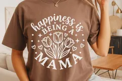 Happiness Is Being A Mama Svg, Mom Life Svg, Floral Mama Svg Product Image 4