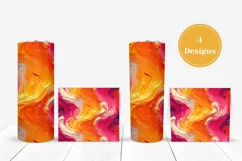 Art Paint Tumbler Sublimation Designs, Neon Pink Tumbler PNG Product Image 3