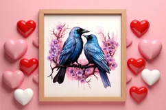 Breeds of Valentine Kissing Birds, Valentine's Day Clipart Product Image 3