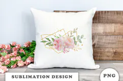 Watercolor Flowers Bouquet png Product Image 3