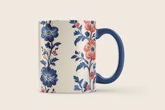 Navy Floral Pattern Digital Paper Product Image 3