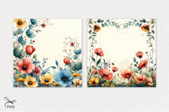 Floral digital paper, background clipart Product Image 3