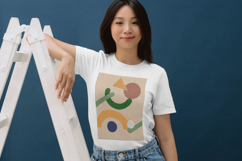 Abstract Geometric Shapes Modern Embroidery Design Product Image 3