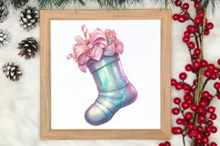 Pink Christmas Fairy Clipart Sublimation, Fairy Christmas Product Image 3