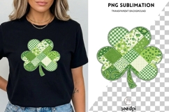 Patchwork Shamrock PNG | St Patrick’s Day Clover Quilted Product Image 3
