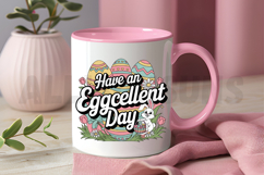 Have An Eggcellent Day Easter Themed Illustration With Bunny Product Image 3
