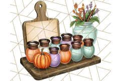 Fall Market Stall Clipart PNG, Rustic Autumn Clip Art Product Image 3