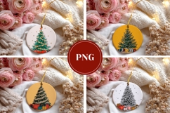 Popcorn Christmas Tree Round Ornaments, Christmas Gift Tags Product Image 3