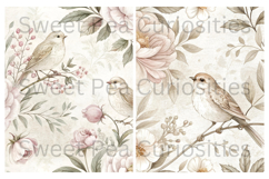 Shabby Chic, Birds, Mixed Media, Papers, Junk Journal Product Image 3