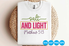 Salt And Light Matthew quotes Christian SVG Design Product Image 1
