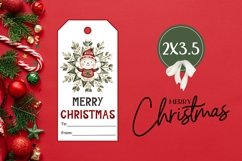 Watercolor Christmas Gift Tag, Snowman Gift Tag Designs Product Image 3