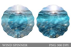 3D Sea Wind Spinner Design. Sea Spinner Sublimation Product Image 1