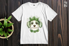 Cute Shamrock Crown Dog Clipart Sublimation PNG Product Image 3