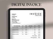 Invoice sample | payment receipt template | word and docs Product Image 4