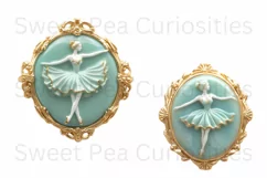 Cameo, Brooch, Victorian, Ephemera, PNG, Flower, Clipart Product Image 3