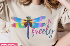 Live freely PNG, Positive Dragonfly Sublimation PNG Product Image 3