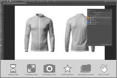 Long Sleeve T-shirt Mockup Product Image 2