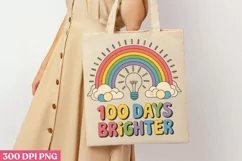 100 days brighter PNG, 100 Days Of School Sublimation PNG Product Image 3