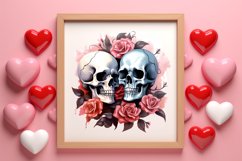Valentines Day Skull Clipart, Christmas Clipart Product Image 3
