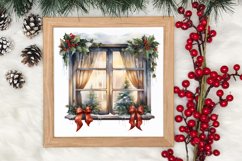 Watercolor Christmas Window Clipart Product Image 3