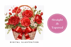 Floral Tumbler Wrap Design, Flowers Sublimation Design Product Image 3