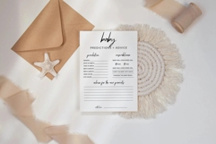 Minimalist Baby Predictions Card Template Product Image 3