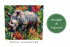 Rhinoceros Tumbler Wrap, Rhinoceros Sublimation Design Product Image 3