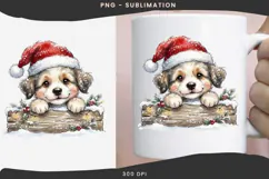 Christmas peeking character png design for T-shirts Product Image 3